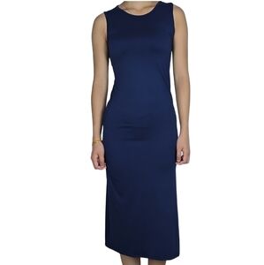 3/$15 - 24 Seven Comfort Apparel Women's Junior's Small Blue Jersey Tank Dress